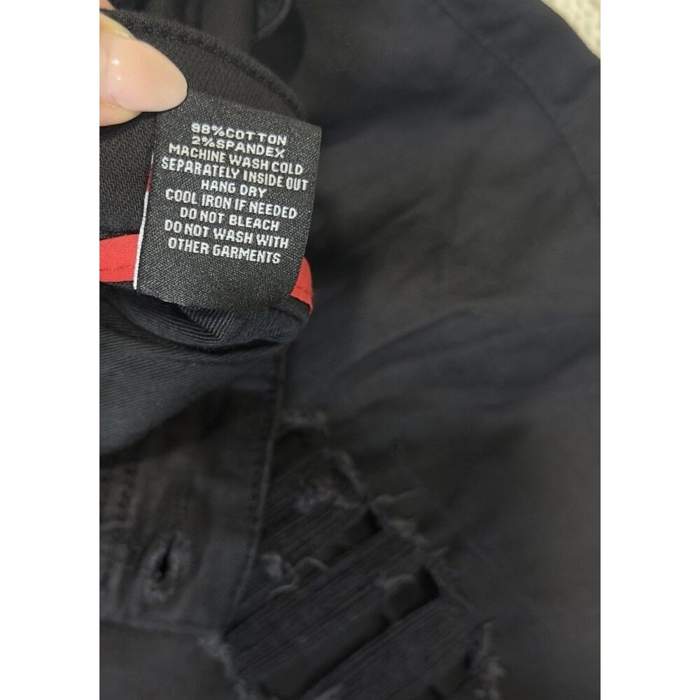 Makobi Men’s Jeans 44x32 Black Distressed Ripped Stretch Slim Fit NWT M1969 - Picture 11 of 11